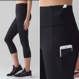 Lululemon Fast & Free Crop II Nulux 19" Black